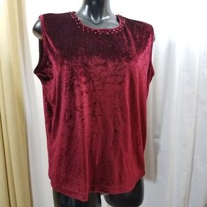 Sana Morgan Sleeveless Velour Top